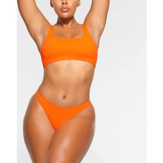 5XL - Women Bikini Bottoms SKIMS Mid Coverage Bottoms Orange Signature