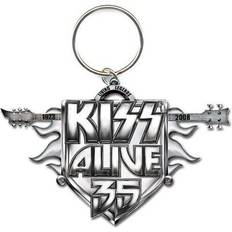 Silver Keychains Kiss Alive 35 Tour Keyring - Silver