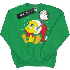 Fabric - Unisex Tops Looney Tunes Christmas Tweety Sweatshirt Green