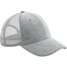 Grey Caps Beechfield Athleisure Jersey Trucker Cap Grey One