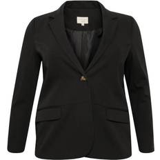 4XL Blazers Kaffe Curve Plus Size Blazer - Black Deep