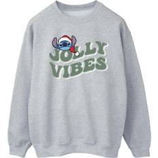 5XL - Unisex Jumpers Disney Lilo & Stitch Stitchmas Glasses Sweatshirt Grey