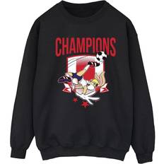 Football - Women Jumpers Looney Tunes Lola Football Champions Sweatshirt Black