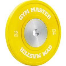 Gym Master 2 x 15kg 30kg Pair of Competition Olympic Rubber Bumper Plates