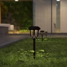 Garden Ornaments Merrick Lane Merrick Lane All-Weather Brown Tulip LED Solar Lights Solar