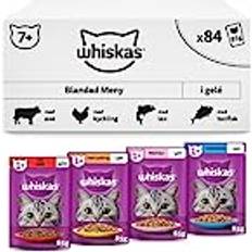 Whiskas Aliment Humide Animaux de compagnie Whiskas Repas Pour Chat 84 Sachets Fraîcheur De 85 g Sélection Mixte (4 Variétés)