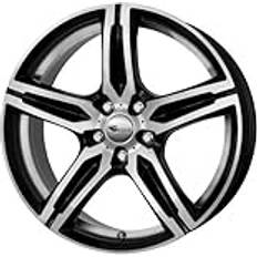 Car Rims Brock B29 8 18 ET 35 bultcirkel 5 112 nav centrering 66,6 580070866, svart frontpolerad