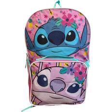 School Bags Fast Forward Disney Lilo and Stitch Pink Backpack With Lunch Bag Set