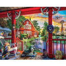 Jigsaw Puzzles White Mountain Puzzles White Mountain Puzzles Farm Porch -1000 Piece Jigsaw Puzzle