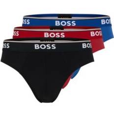 Briefs - Elastane/Lycra/Spandex Men's Underwear BOSS Three-pack of stretch-cotton briefs with logo waistbands- Patterned Men's Underwear and Nightwear