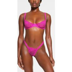 Roze - Skiën Beha's SKIMS Unlined Scoop Bra Pink Lace