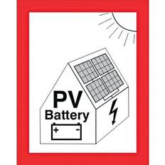Cimco Kabelclips & Fastgøring Cimco Advarselssymbol PV-batteri i folie selvklæbende 105x148mm