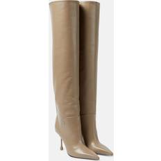 Jimmy Choo High Boots Jimmy Choo Cycas 95 Leather Over-The-Knee Boots - Grey