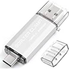 BorlterClamp 256GB USB C Flash Drive 2 in 1 OTG USB 3.0 Memory Stick for Android Smartphones Samsung Galaxy S9/S8/Note 9, LG