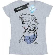 Klær Disney Damen/Damen Frozen Elsa Sketch Baumwoll-T-Shirt