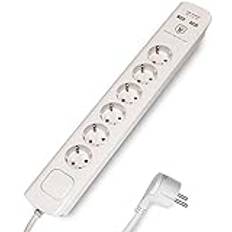 6-fach steckdosenleiste mehrfach-steckdose usb ladegerät überspannungsschutz Weiß 540 g