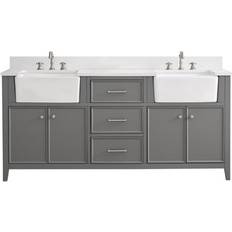 Silvy 72" Double Bathroom Vanity Set