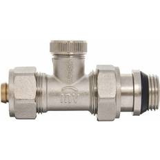 Invena Straight Manual Return Outlet Radiator Valve 16mm Pex Compression Fittings X 1/2" Bsp