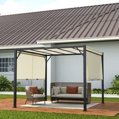 LivingAndHome Pergola - Cream White 3x3 m