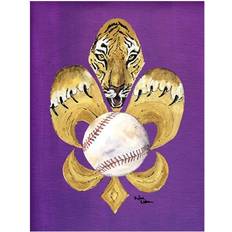 Garden & Outdoor Environment PatioPlus 15 Tiger Fleur de lis Baseball Garden Flag