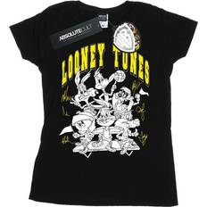 Koripallo T-paidat Looney Tunes Basketball Squad Cotton T-Shirt Black