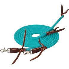 Cotton Reins Weaver Pima Cotton Split Rein 1/2 Foot Turq Turquoise