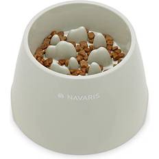 Navaris Elevated Slow Feeder Dog Bowl