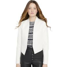 Alice + Olivia Women's Harvey Open Leather Jacket White White