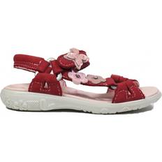 Ricosta Tassy Red Nubuck Girls Rip Tape Sandals