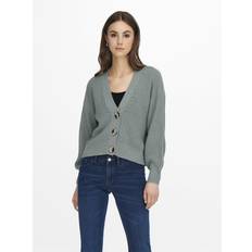 Turkoois - Vrouw Vesten Only Justy Lange Mouw Korte Cardigan - Groen