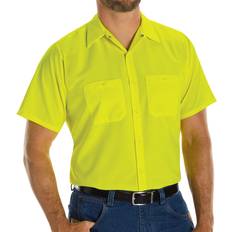 Work Tops Red Kap Short Sleeve Enhanced Visibility Ripstop Work Shirt