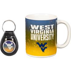 Evergreen Enterprises West Virginia Mountaineers 11oz. Ceramic Coffee Cup & Leather Keychain Gift Set