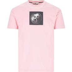 Stone Island Uomo Magliette Stone Island Institutional One Badge Print T-Shirt - Pink