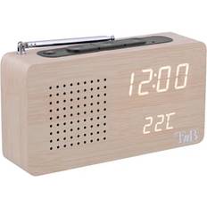 Alarm Clocks T'nB Woody LED Vækkeur & Radio Træ