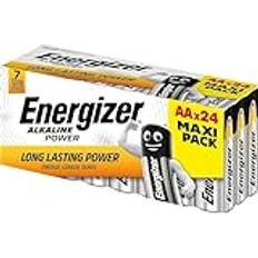 Energizer Batterie Alkaline Power AA Mignon/LR6 24er Vorratsbox E300456401, silber/schwarz, 24-Pack