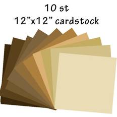 Paket Pris! 10 st Cardstock BRUNA färger!