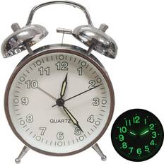 Retro Twin Bell Alarm Tyst Väckarklocka