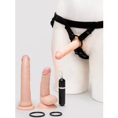 LoveHoney Lifelike Lover Realistic Pleasures Strap-On Dildo Kit (8 Piece)