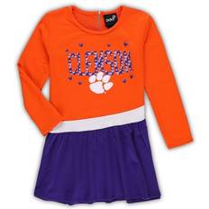 Tigers Dresses Outerstuff Girls Preschool Orange Clemson Tigers Heart to Heart French Terry Dress