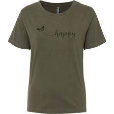 Bonprix Slogan T-Shirt - Olive