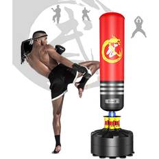 Boxing bag Dripex Adult FreeStanding Boxing Punch Bag with Suction Cup Red