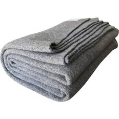 Emergency Blankets Woolly Mammoth Woolen Company Woolly Mammoth Woolen Co. Extra Large Merino Wool Camp Blanket Perfect Outdoor Gear Bedroll for Bushcraft, Camping, Trekking, Hiking, Survival, or Throw Blanket at The Cabin Gray