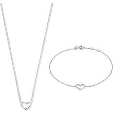 Isabel Bernard cadeau 585er weißgold kette en armband geschenkset ib900