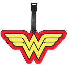 Jaune Accessoires de voyage Silver Buffalo DC Comics Wonder Woman Logo Travel Luggage Tag With Suitcase ID Card Label