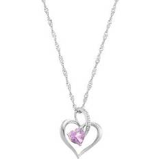 Amor Smycken Amor Silverhalsband - Hjärtformad Kubisk Zirkonia