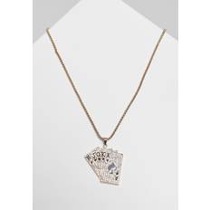 Unisex Schmuck Urban Classics halskette cards necklace gold