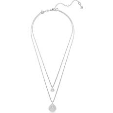 Swarovski Rhodium Halskæder Swarovski Halskæde Unisex Sublima Lagdelt Vedhæng Hvid Rhodiniert - Grå
