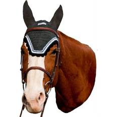 Cotton Bridles & Accessories Equine Couture Fly Bonnet with Silver Lurex & Contrast Color