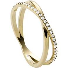 Fossil Rings Fossil Sadie All Stacked Up Stainless Steel Band Ring Gold-Tone Gold-Tone