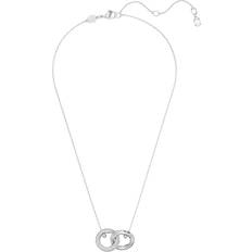 Swarovski Silver Plated Necklaces Swarovski Women's Dextera Rhodium-Plated Crystal Pendant Necklace Silver Silver